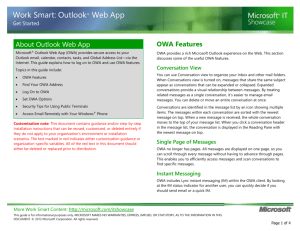 Microsoft Outlook Web App Get Started