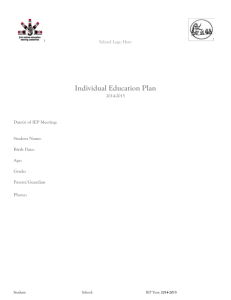 Blank-Revised-IEP-2015 - First Nations Schools Association