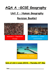 Unit 2 – Human Geography Revision Guide