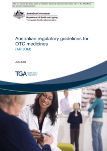 11. Changes to OTC medicines - Therapeutic Goods Administration