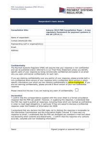 Response template - Financial Conduct Authority