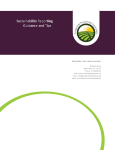 Sustainability Reporting Toolkit - Sustainable Food Trade Association