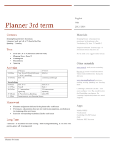 Planner 3rd term