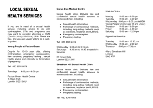 Sexual Health Clinics Information Leaflet
