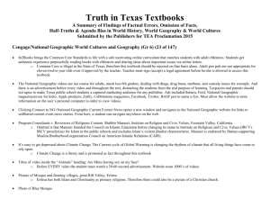 TTT Summary of Findings II Texas Social Studies Textbooks Under