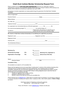 Scholarship Application Form - Edyth Bush Institute for Philanthropy