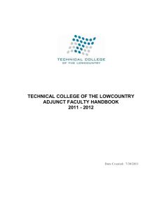 ii. adjunct faculty checklist - Technical College of the Lowcountry