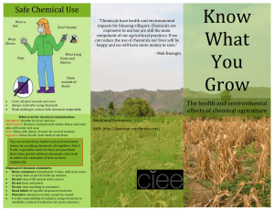 What to do for chemical contamination