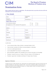 Nomination form - The Chartered Institute of Marketing