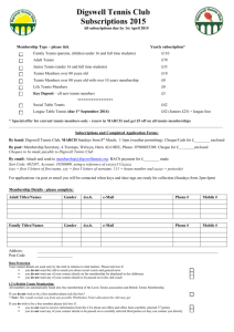 Membership Form - Digswell Tennis Club