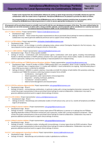 AstraZeneca/MedImmune Oncology Portfolio Opportunities