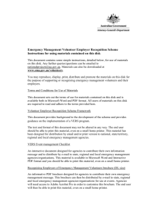 Emergency Management Volunteer Employer Recognition Scheme