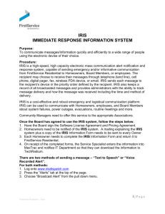 IRIS Procedure II - Procedures