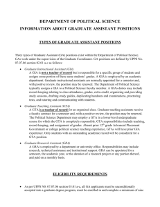 department of political science information about graduate assistant