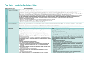 Year 3 plan - Queensland Curriculum and Assessment Authority