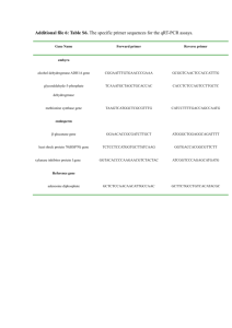 Table 4 The specific primer sequences for the qRT