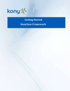 Kony Sync Framework Getting Started Guide