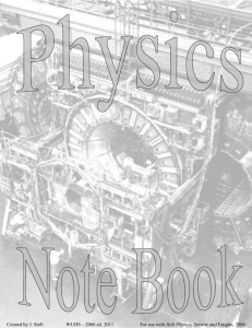 Physics Class Notes Semester 2