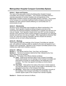 Metropolitan Hospital Compact Committee Bylaws