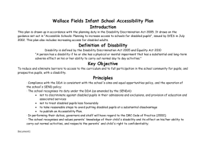 Accessibility Plan - Wallace Fields Infant School