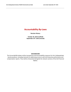 Accountability Bylaws - Arts Undergraduate Society of McGill
