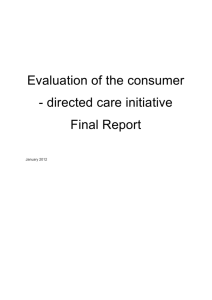 Evaluation of the consumer - directed care initiative