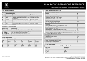 Two Variable Risk Matrix and Three Variable Risk Calculator