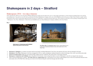 Shakespeare 2016 - two days itinerary