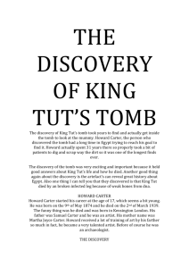 The discovery of King Tut`s tomb
