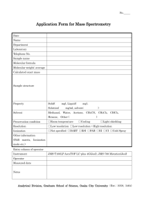 Application Form for Mass Spectrometry