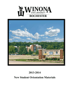 2013-2014 New Student Orientation Materials