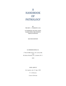 a handbook of patrology