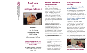 Partner in Independence Brochure