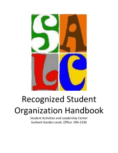 Student Organization Handbook - South Dakota School of Mines
