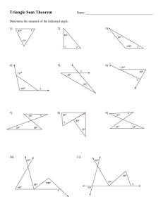 Triangle Sum Thm. Assignment
