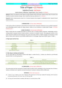 Manuscript Template