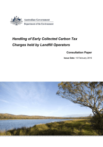 Handling of Early Collected Carbon Tax Charges held by Landfill