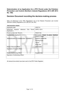 Mullaghglass Landfill PPC Permit Decision Document