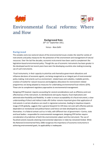 Environmental fiscal reforms - Germany and India 2011