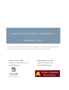 Report on Latest Data on MN Minority Businesses