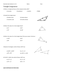Quiz (Triangle Classification)