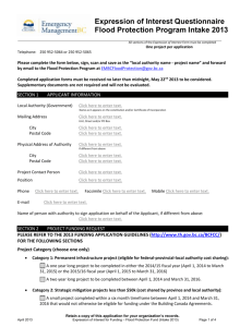 Flood Protection Program Application Form 2008-09