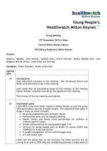 Minutes November 2015 - Healthwatch Milton Keynes