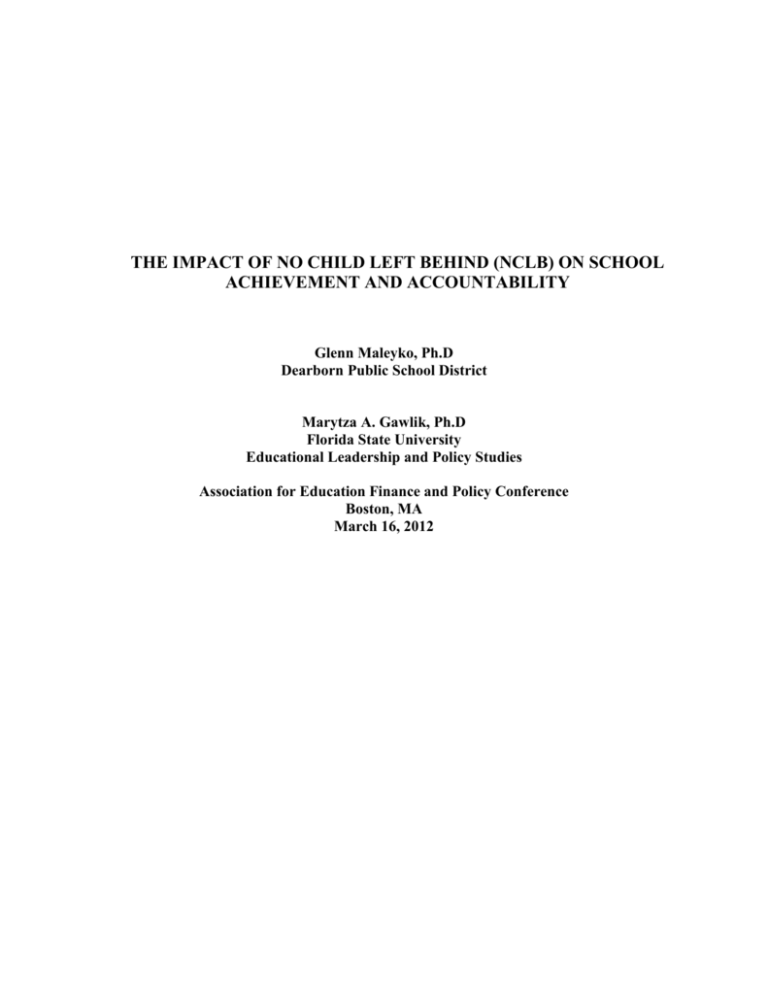 THE IMPACT OF NO CHILD LEFT BEHIND (NCLB) ON SCHOOL