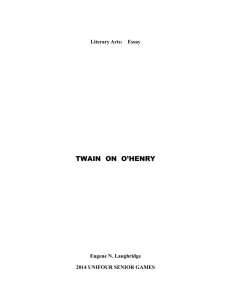 Essay_eTwain on O. Henry