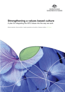 Strengthening a Values based culture