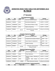 Semester mode time table for August 2015 has been announced