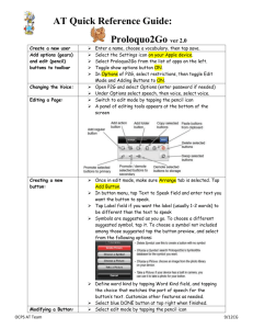 Quick Reference Guide for P2G vs2