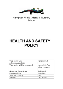 Health and Safety - Hampton Wick Infant & Nursery School