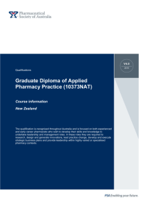 Graduate Diploma of Applied Pharmacy Practice